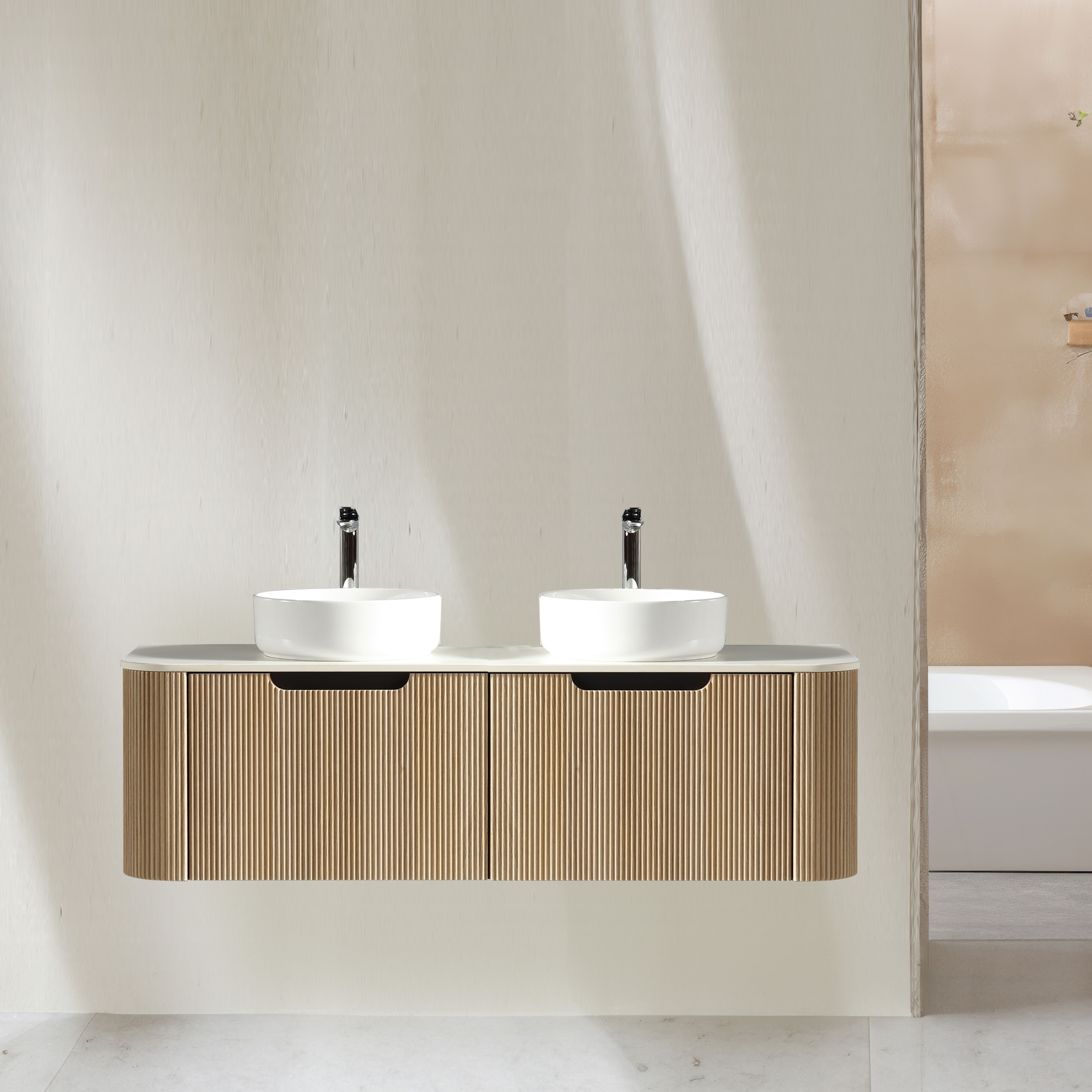 Armoire Salle De Bain Haute & Rangement 4 Portes – Meuble Colonne Blanc – Réglable & Stable – Idéal Cuisine Salon