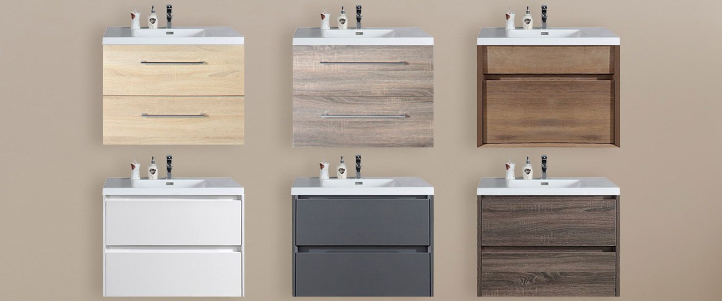 Meuble de salle de bain avec vasque 80 cm