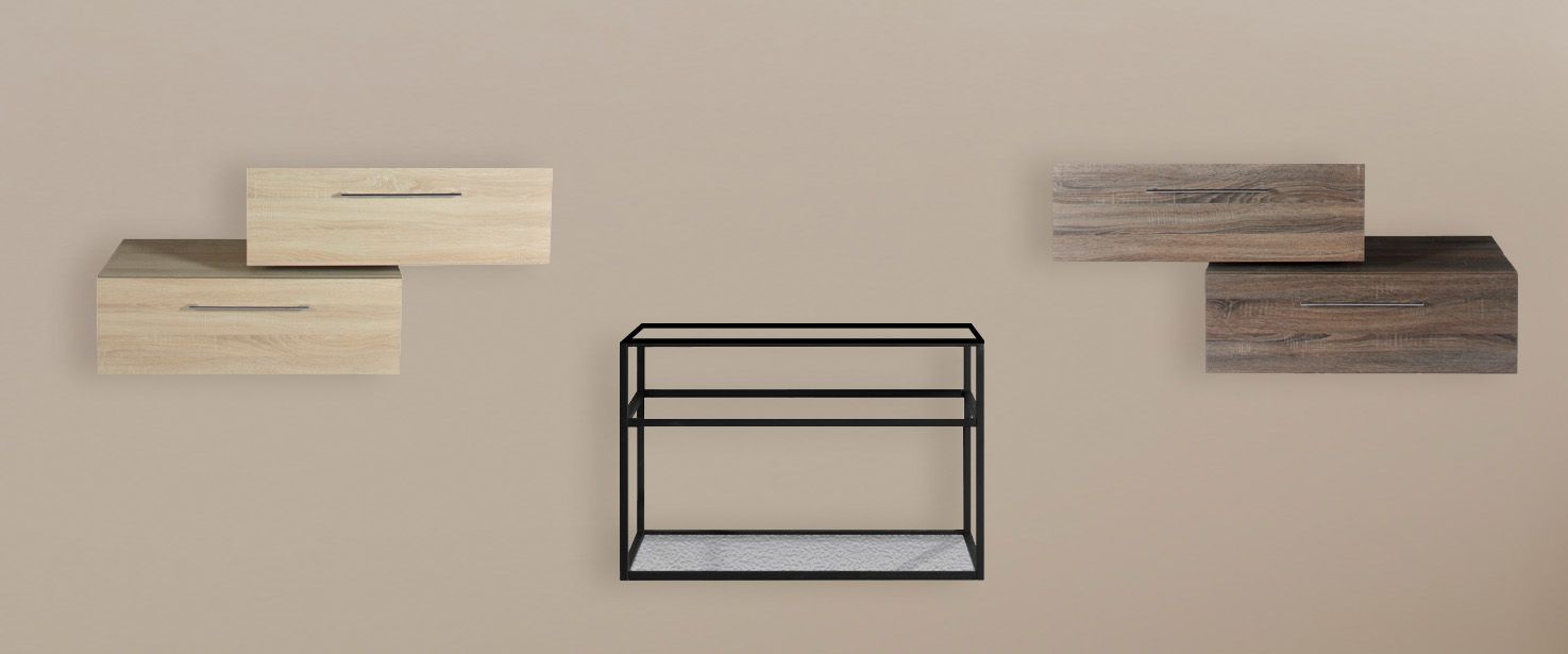 Meuble de salle de bain sans vasque 90 cm
